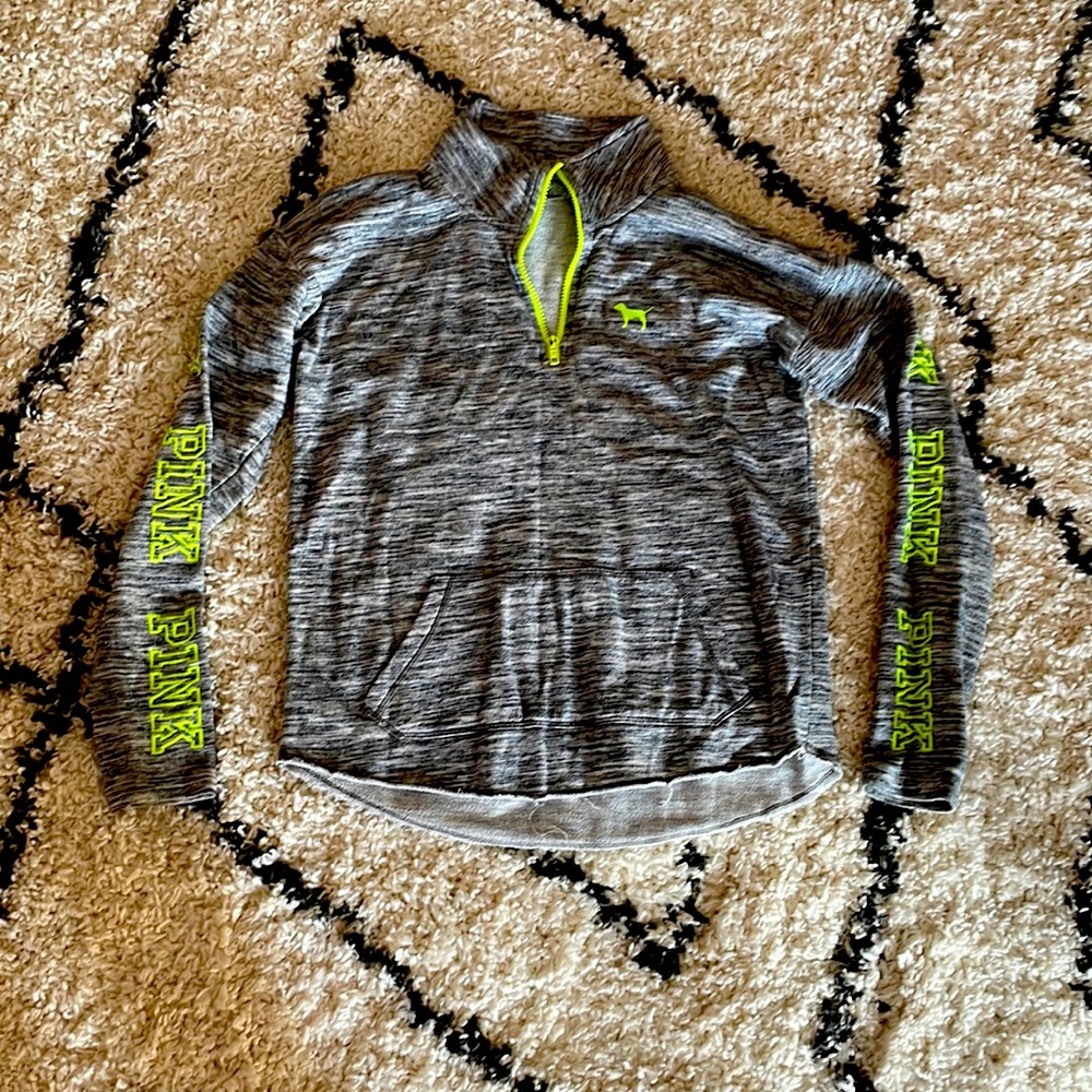 VS Pink quarter zip sweater